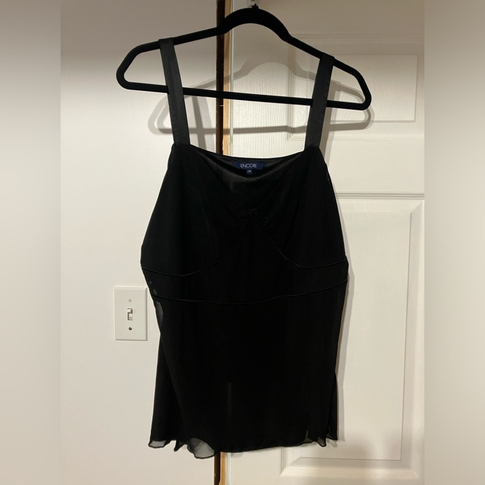 Encore Black Tank Top